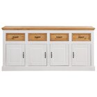 Balcão Buffet Aparador De Madeira Com 4 Portas E 4 Gavetas |